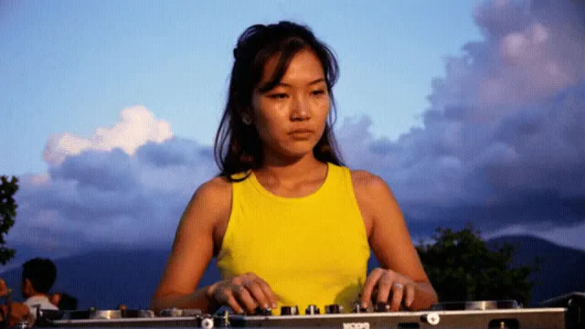 A DJ at sunset